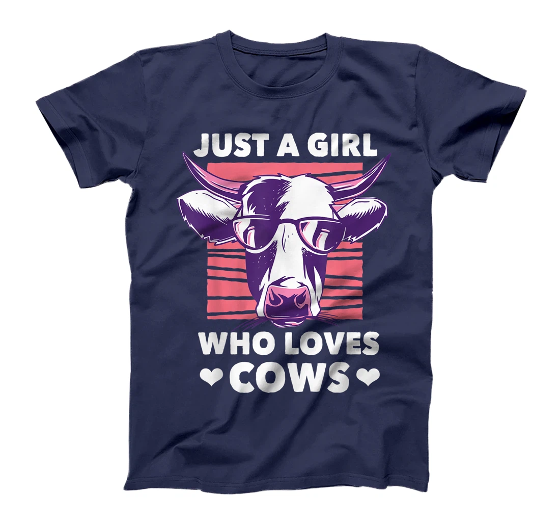 Just a Girl Who loves Cows Funny Livestock Farming T-Shirt, Kid T-Shirt and Women T-Shirt