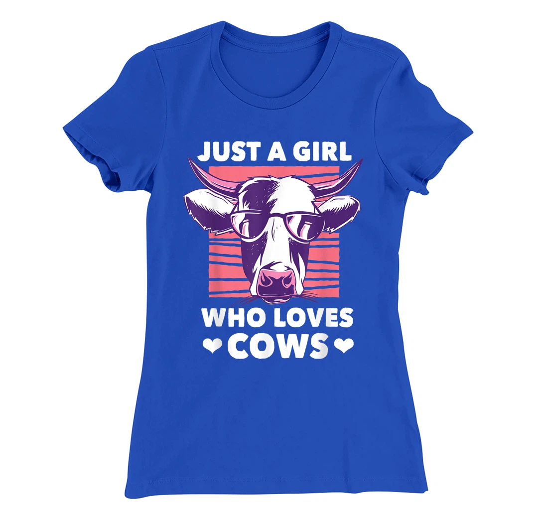 Just a Girl Who loves Cows Funny Livestock Farming T-Shirt, Kid T-Shirt and Women T-Shirt