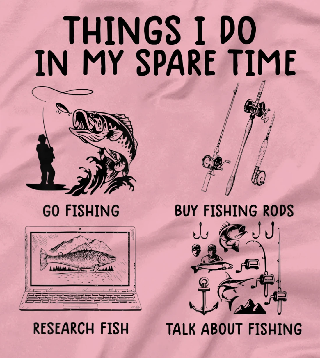 Womens funny fishing shirts Things I Do In My Spare Time fishing T-Shirt, Women T-Shirt