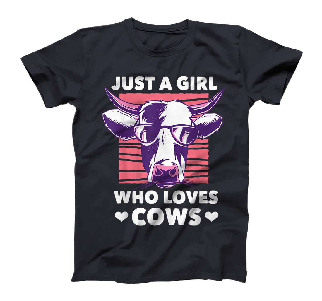 Just a Girl Who loves Cows Funny Livestock Farming T-Shirt, Kid T-Shirt and Women T-Shirt