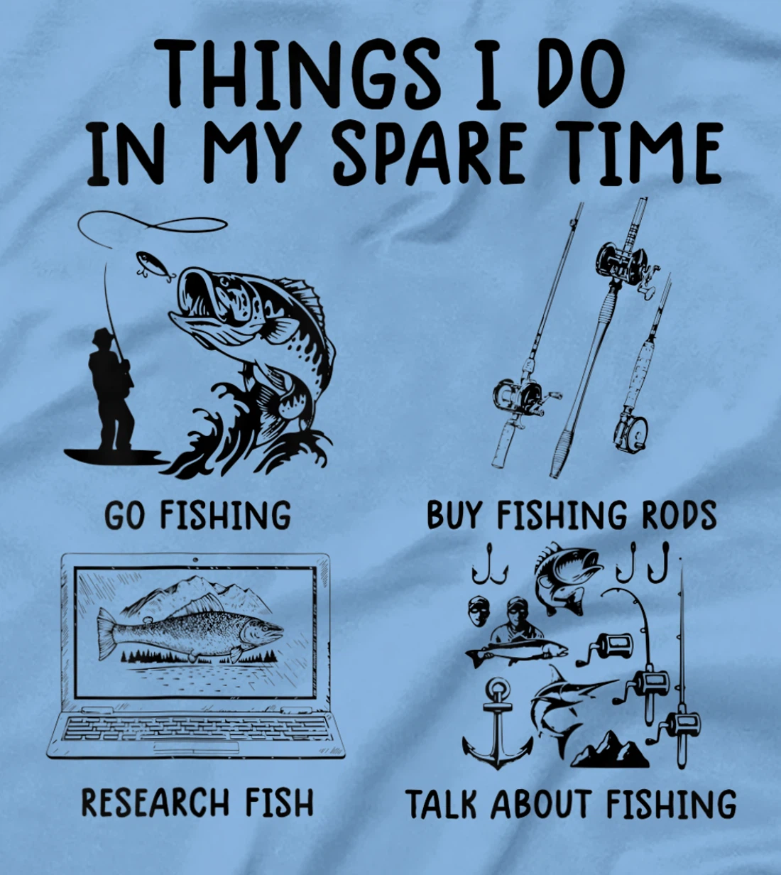 Womens funny fishing shirts Things I Do In My Spare Time fishing T-Shirt, Women T-Shirt