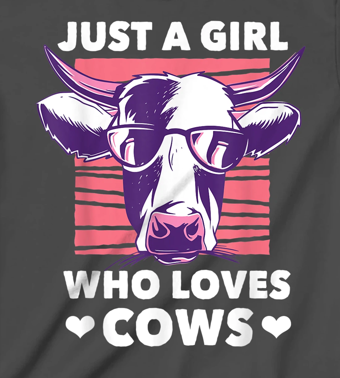 Just a Girl Who loves Cows Funny Livestock Farming T-Shirt, Kid T-Shirt and Women T-Shirt