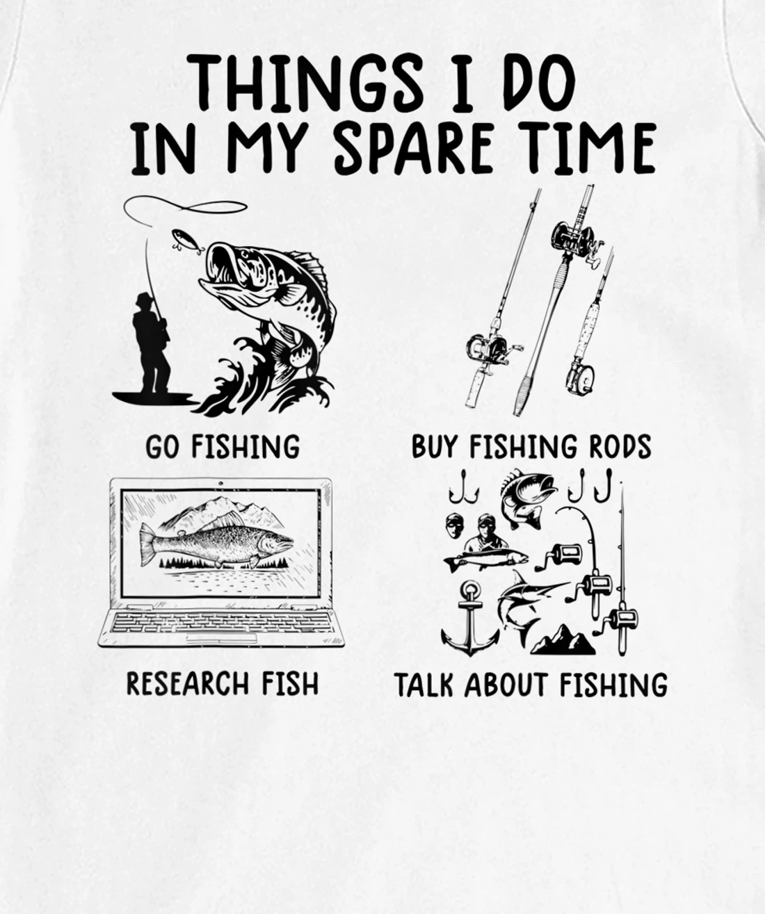 Womens funny fishing shirts Things I Do In My Spare Time fishing T-Shirt, Women T-Shirt