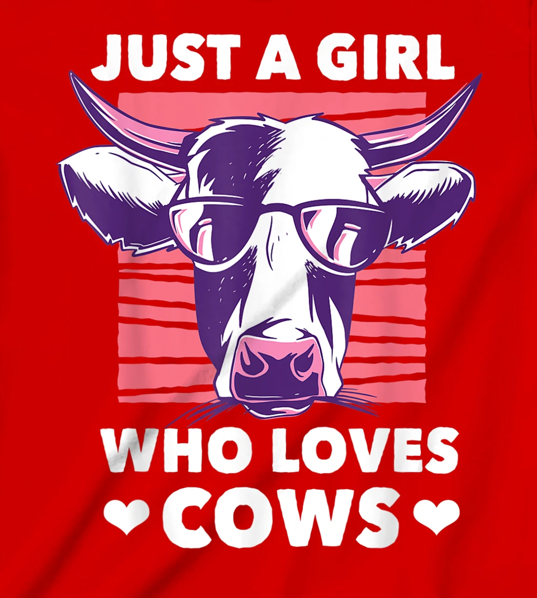 Just a Girl Who loves Cows Funny Livestock Farming T-Shirt, Kid T-Shirt and Women T-Shirt