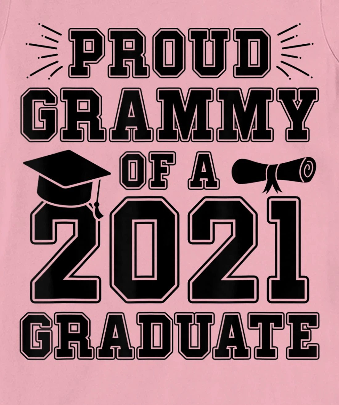 Womens Proud Grammy of a 2021 Graduate School Graduation Grandma T-Shirt, Women T-Shirt