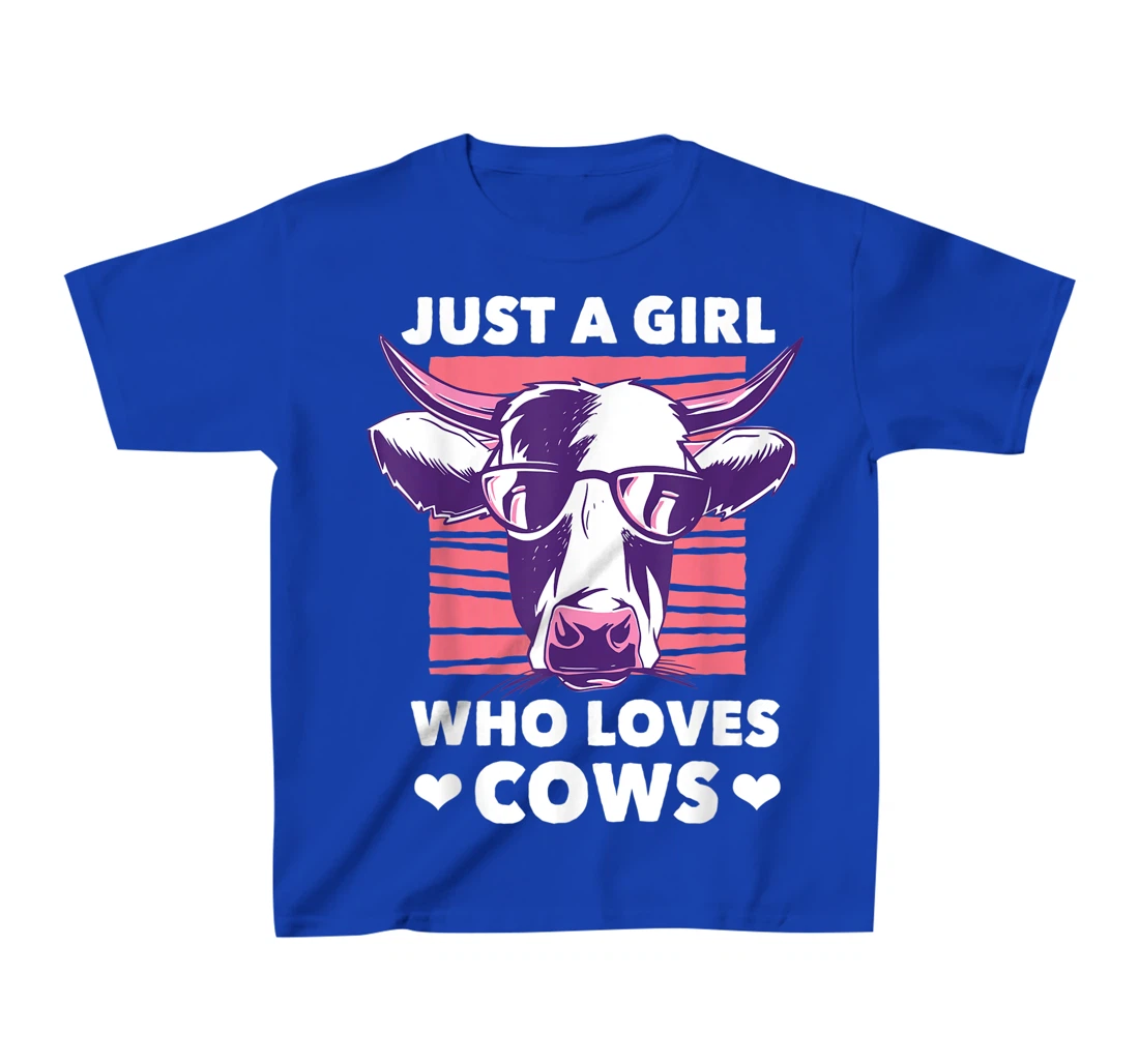 Just a Girl Who loves Cows Funny Livestock Farming T-Shirt, Kid T-Shirt and Women T-Shirt