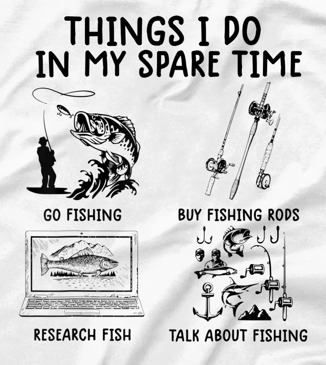 Womens funny fishing shirts Things I Do In My Spare Time fishing T-Shirt, Women T-Shirt