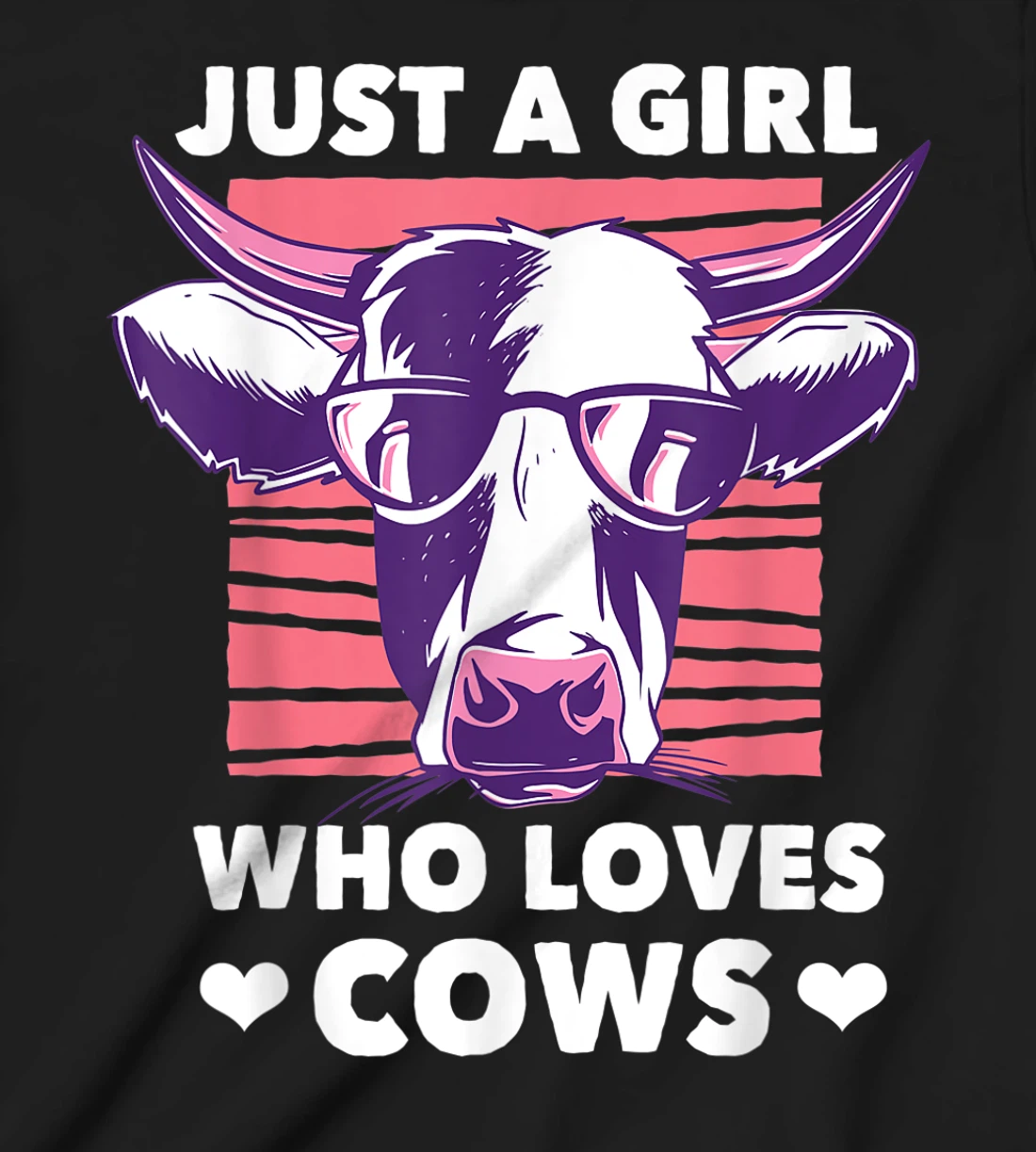 Just a Girl Who loves Cows Funny Livestock Farming T-Shirt, Kid T-Shirt and Women T-Shirt