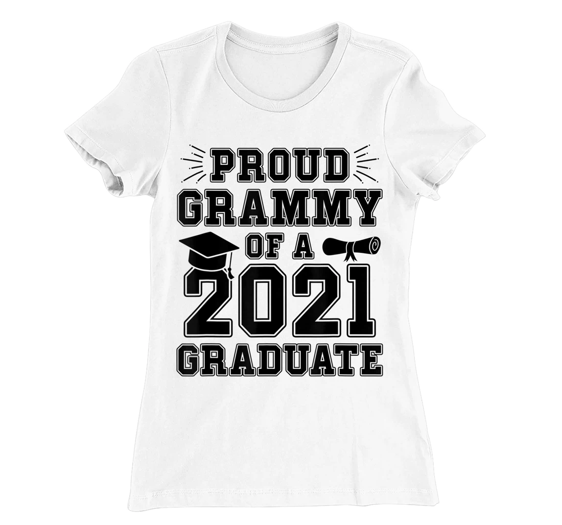 Womens Proud Grammy of a 2021 Graduate School Graduation Grandma T-Shirt, Women T-Shirt