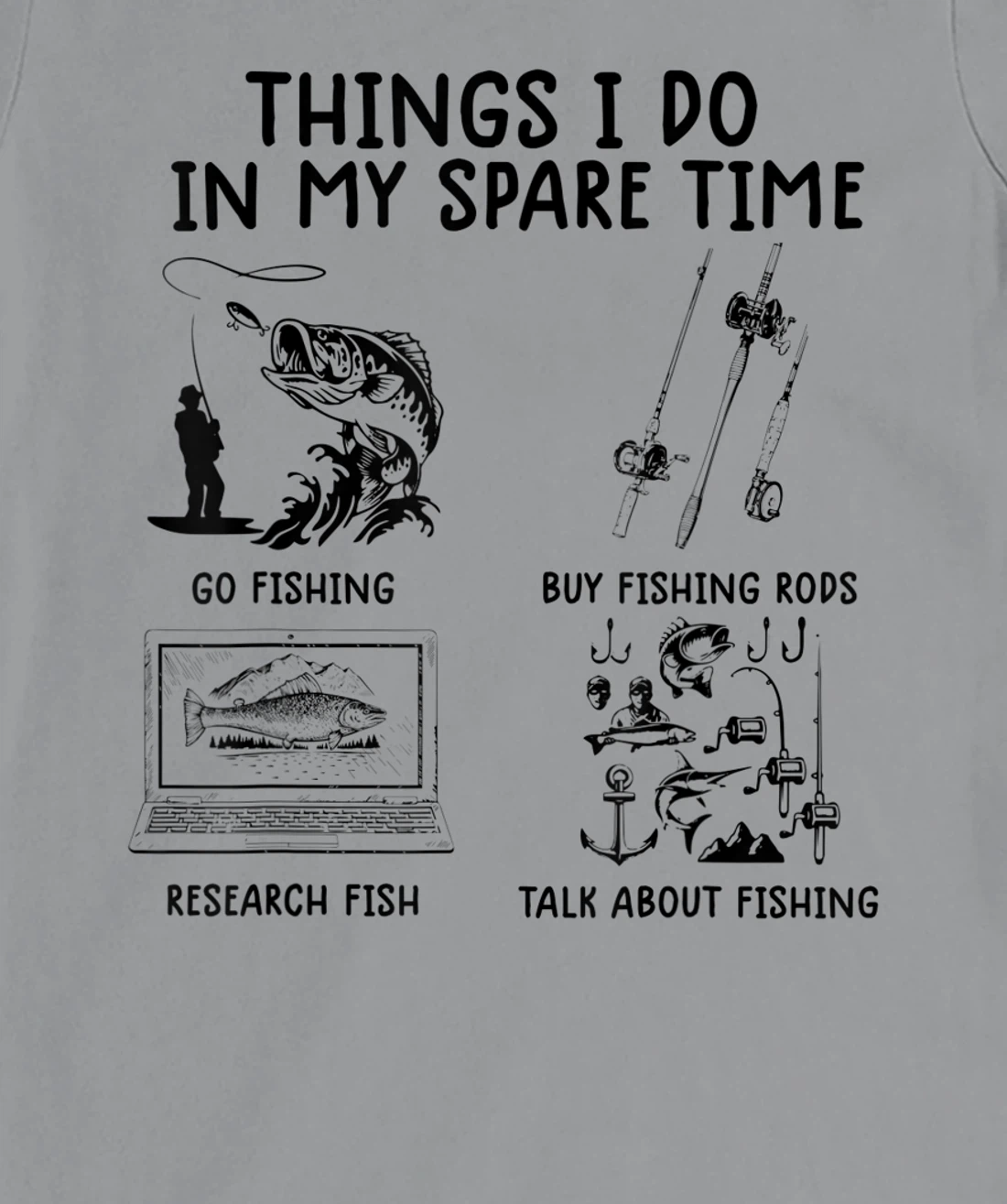 Womens funny fishing shirts Things I Do In My Spare Time fishing T-Shirt, Women T-Shirt
