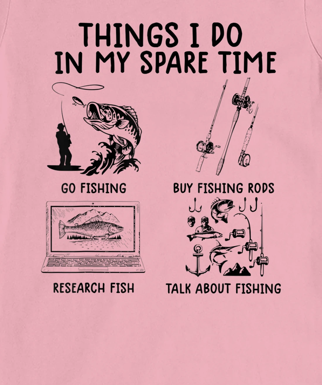 Womens funny fishing shirts Things I Do In My Spare Time fishing T-Shirt, Women T-Shirt
