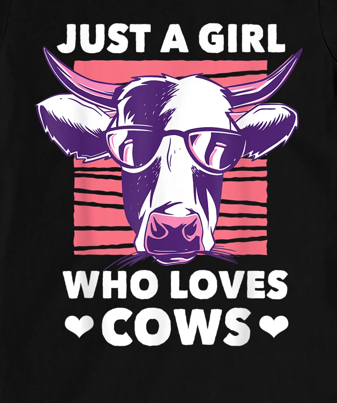 Just a Girl Who loves Cows Funny Livestock Farming T-Shirt, Kid T-Shirt and Women T-Shirt