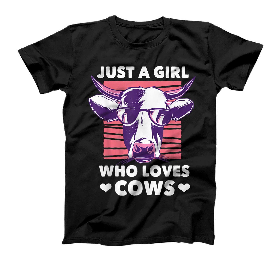 Just a Girl Who loves Cows Funny Livestock Farming T-Shirt, Kid T-Shirt and Women T-Shirt