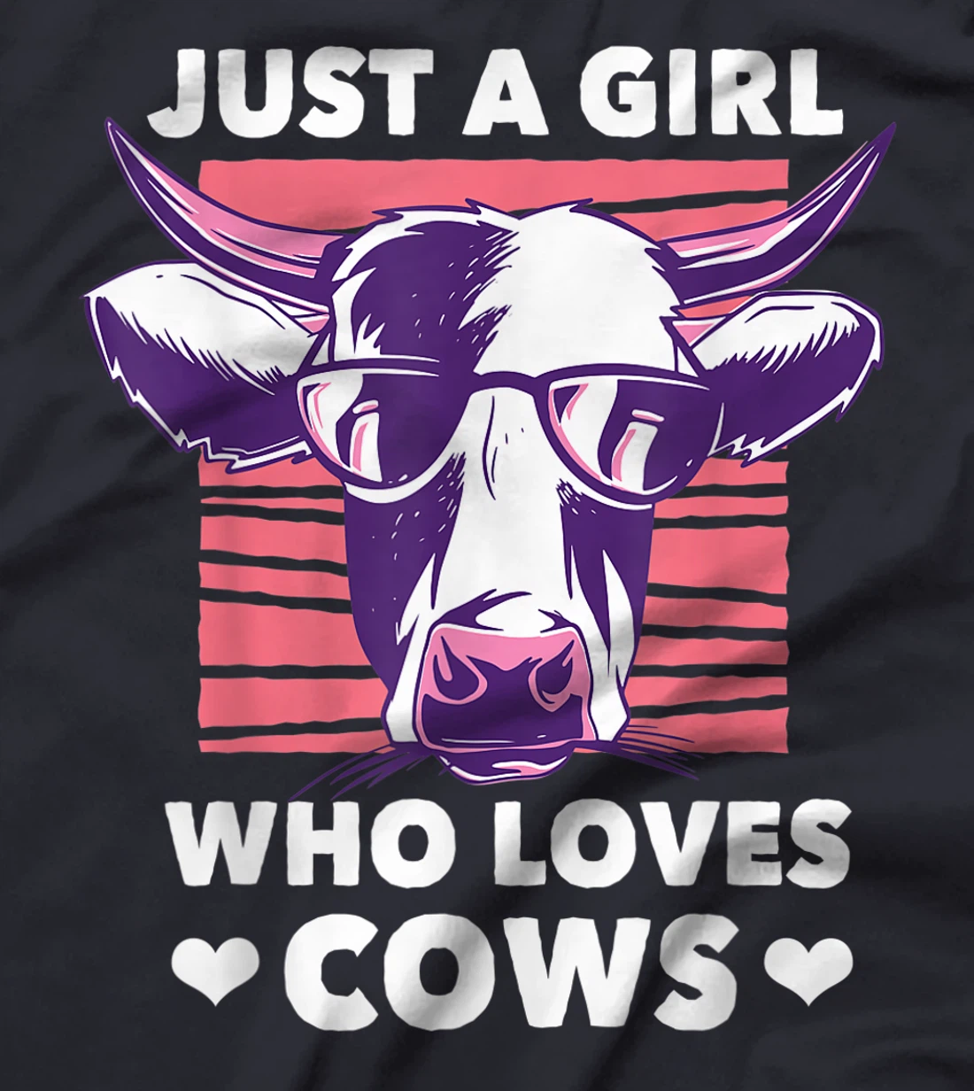 Just a Girl Who loves Cows Funny Livestock Farming T-Shirt, Kid T-Shirt and Women T-Shirt