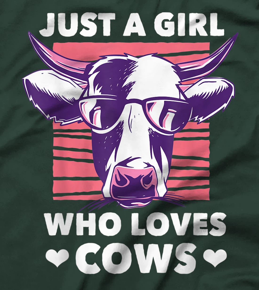 Just a Girl Who loves Cows Funny Livestock Farming T-Shirt, Kid T-Shirt and Women T-Shirt