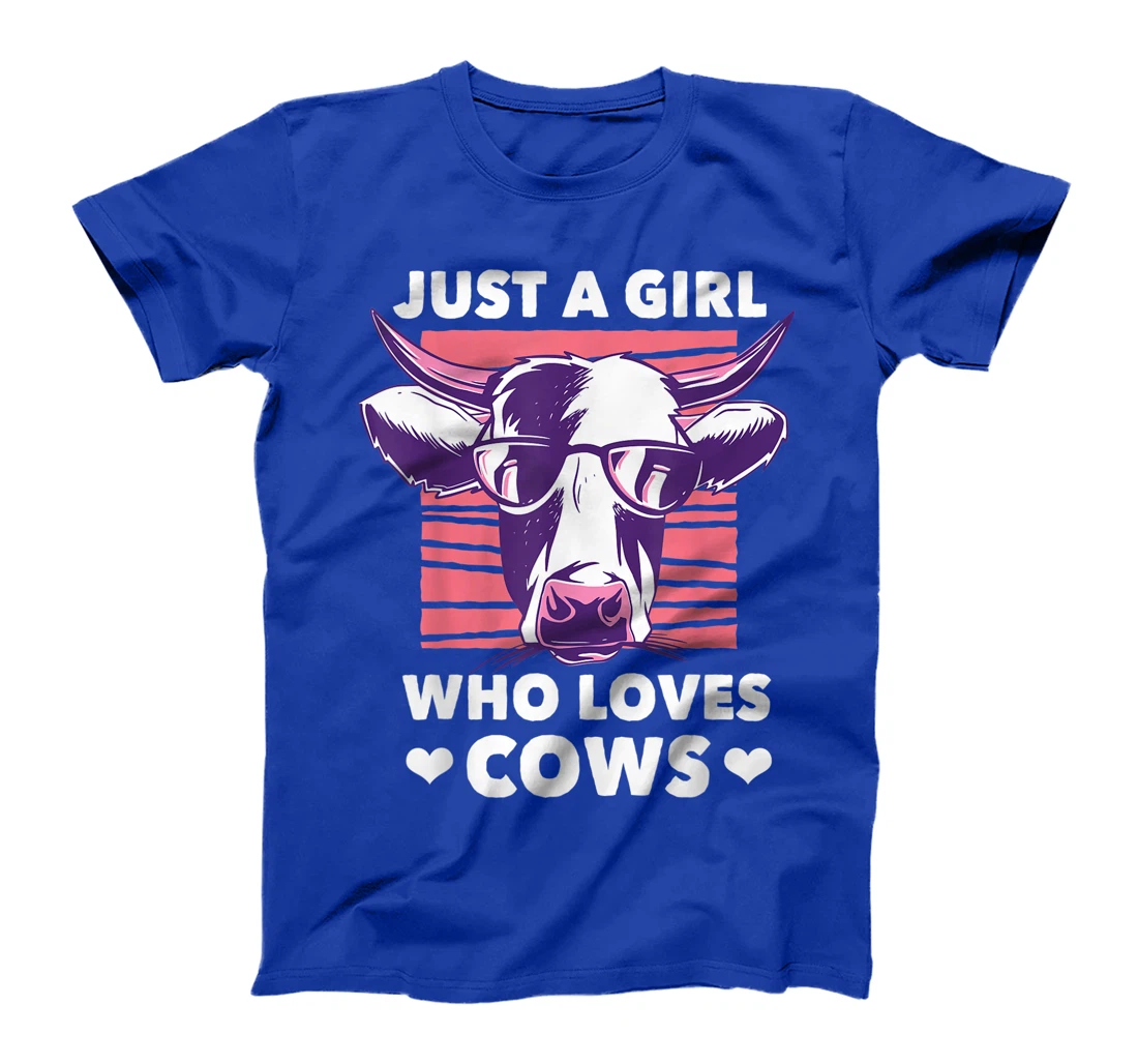 Just a Girl Who loves Cows Funny Livestock Farming T-Shirt, Kid T-Shirt and Women T-Shirt