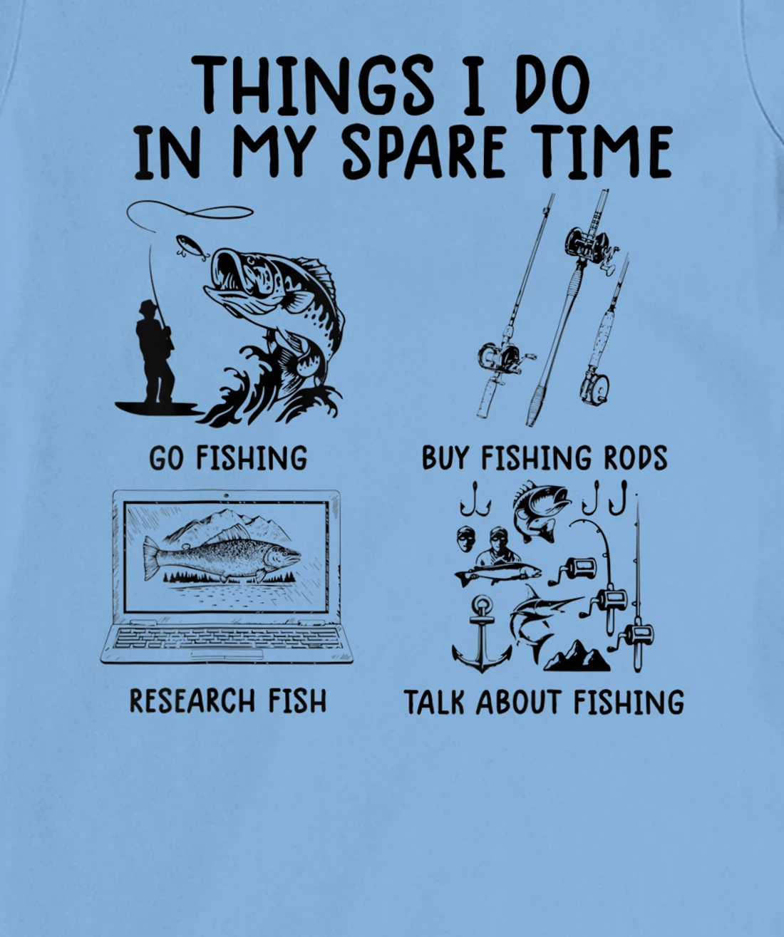Womens funny fishing shirts Things I Do In My Spare Time fishing T-Shirt, Women T-Shirt
