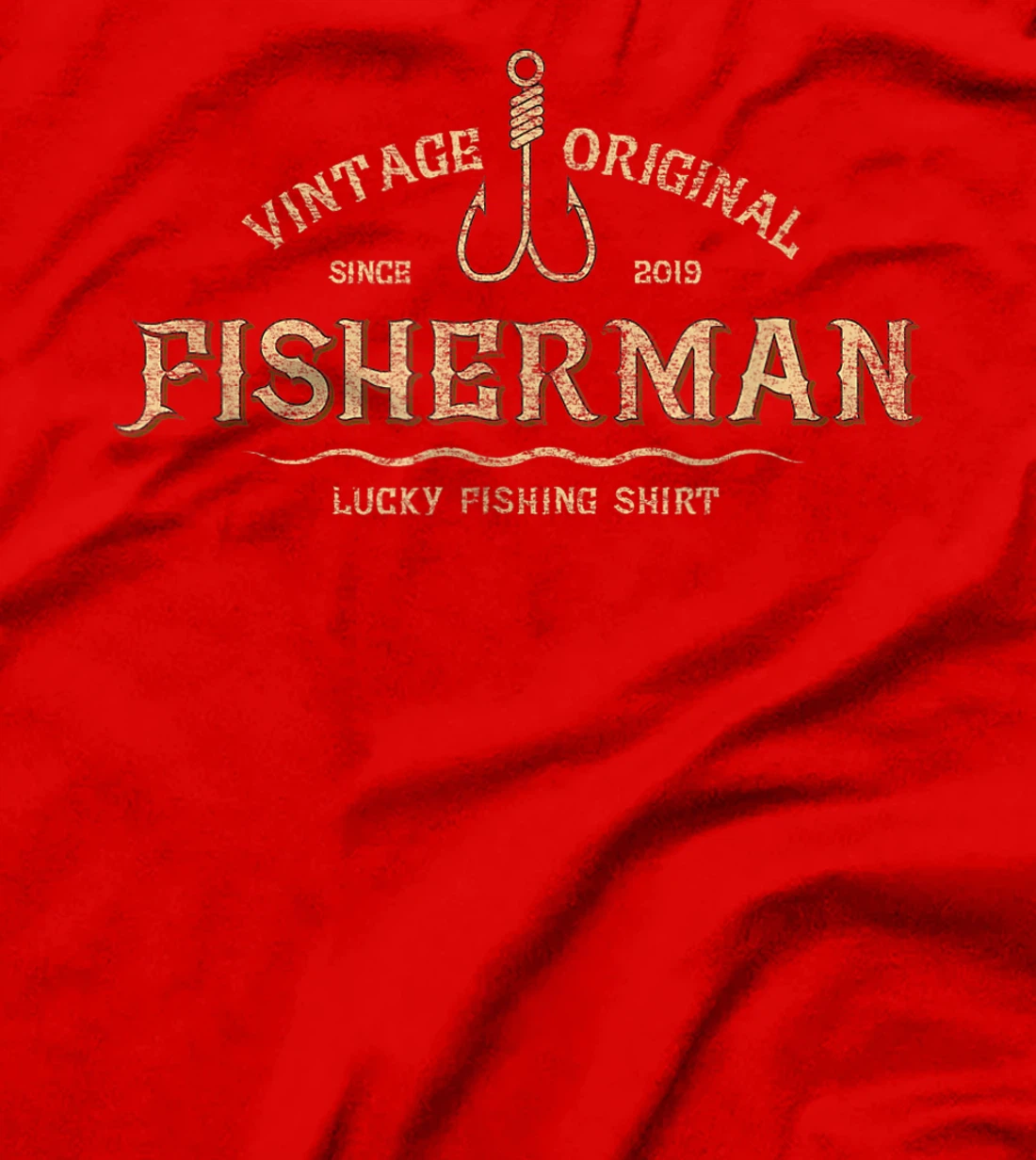 Retro Vintage Fisherman Since 2019 Lucky Fishing T-Shirt