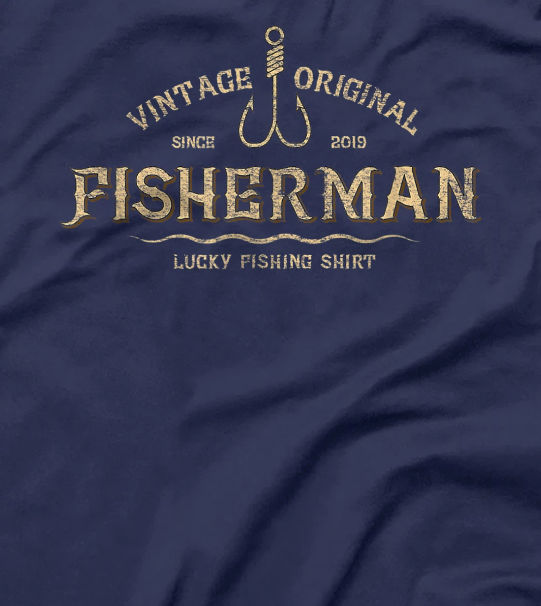 Retro Vintage Fisherman Since 2019 Lucky Fishing T-Shirt