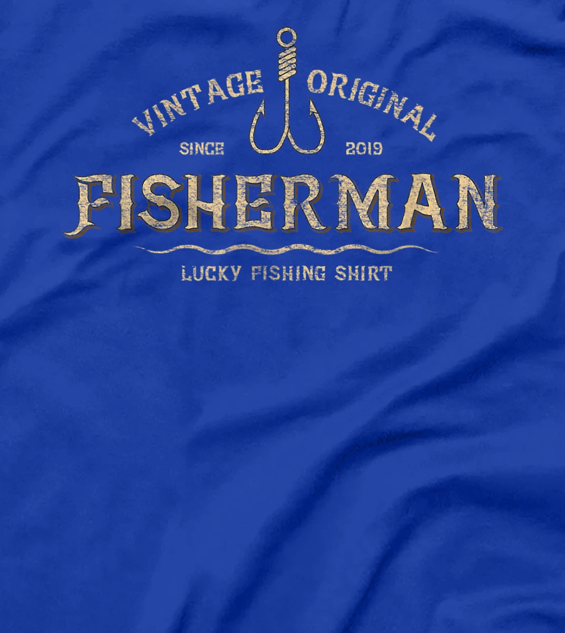 Retro Vintage Fisherman Since 2019 Lucky Fishing T-Shirt
