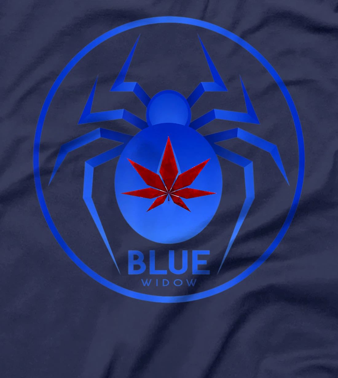 Blue Widow Cannabis Weed Marijuana Strain Icon T-Shirt, Women T-Shirt