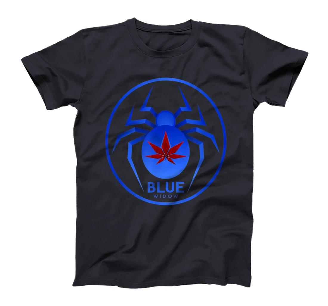 Blue Widow Cannabis Weed Marijuana Strain Icon T-Shirt, Women T-Shirt