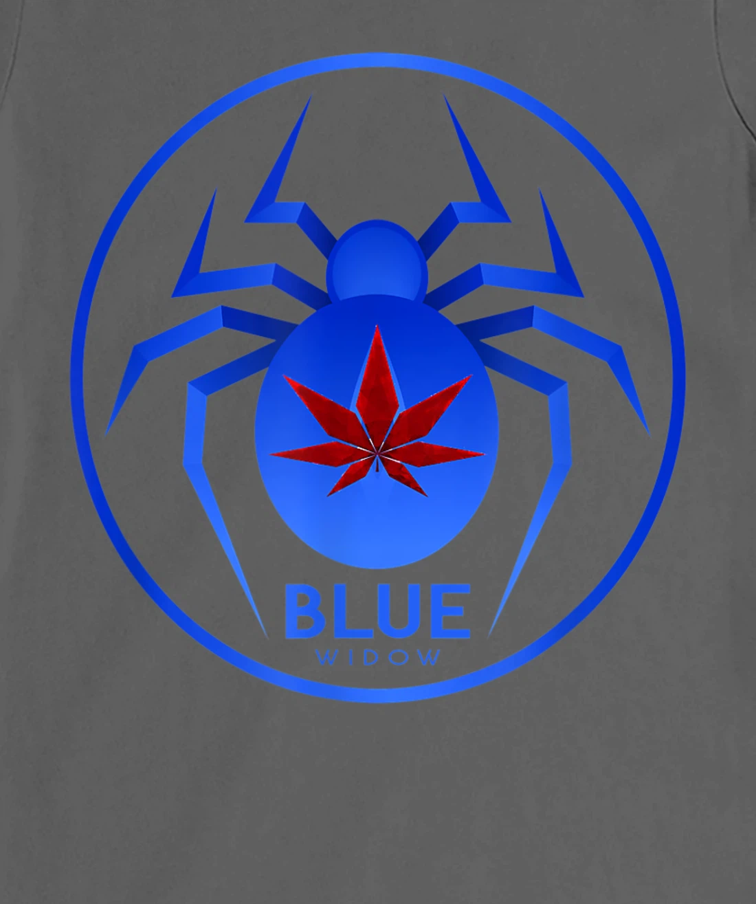 Blue Widow Cannabis Weed Marijuana Strain Icon T-Shirt, Women T-Shirt