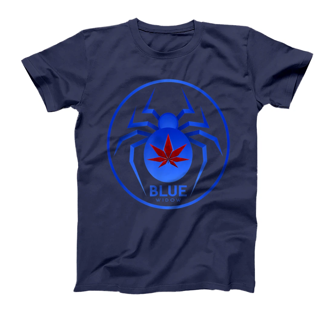 Blue Widow Cannabis Weed Marijuana Strain Icon T-Shirt, Women T-Shirt