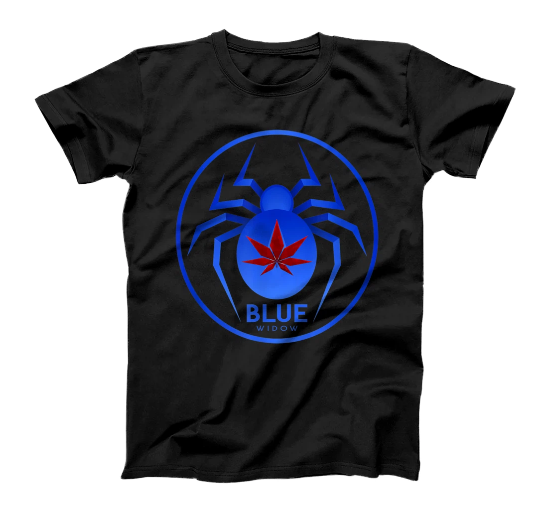 Blue Widow Cannabis Weed Marijuana Strain Icon T-Shirt, Women T-Shirt