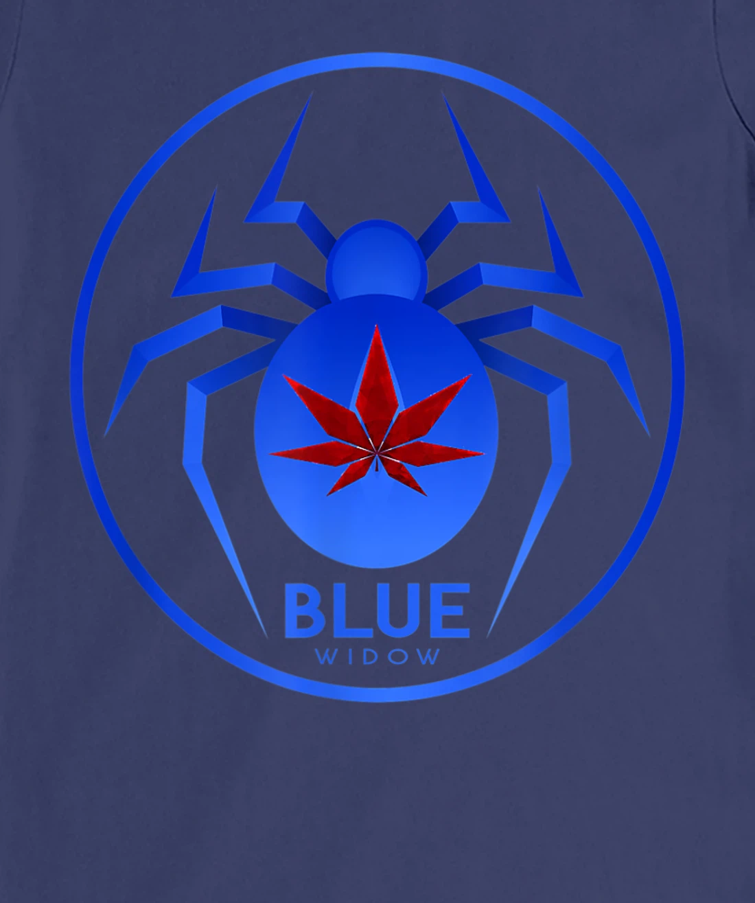 Blue Widow Cannabis Weed Marijuana Strain Icon T-Shirt, Women T-Shirt