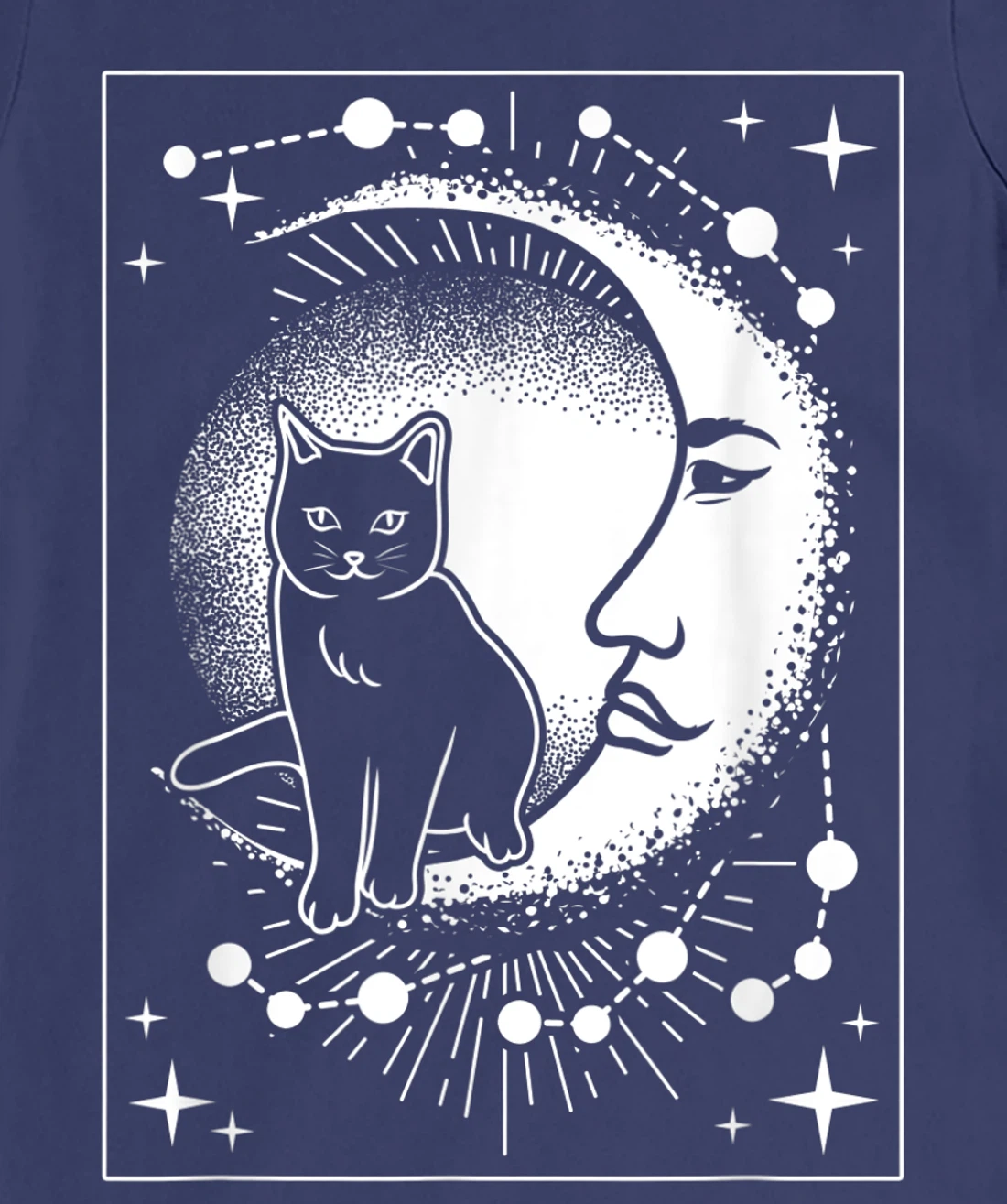 Scary Cat and Moon - Tarot Card T-Shirt, Women T-Shirt
