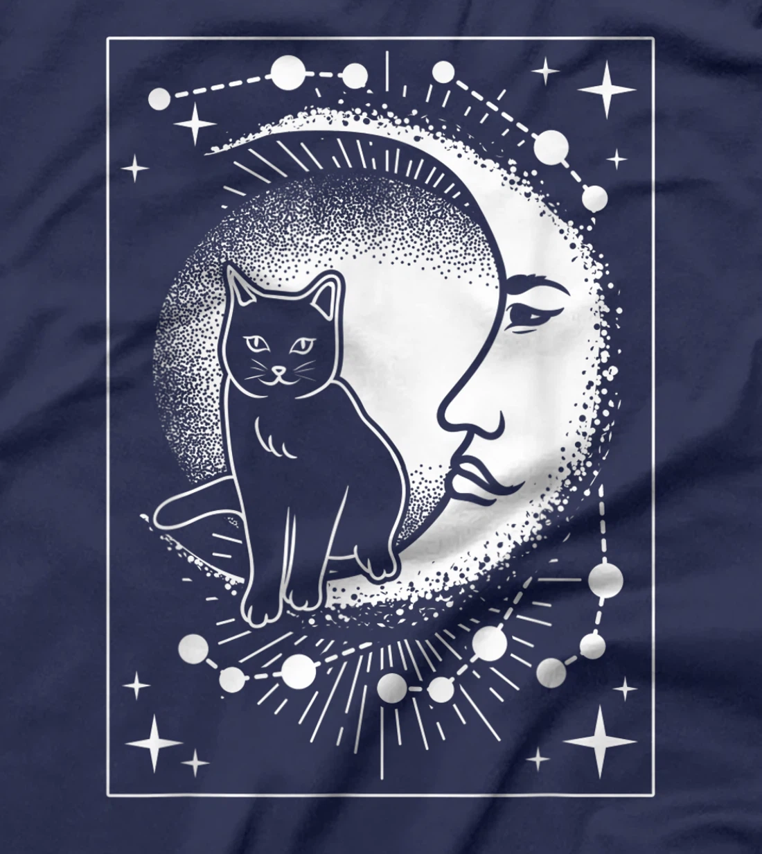 Scary Cat and Moon - Tarot Card T-Shirt, Women T-Shirt