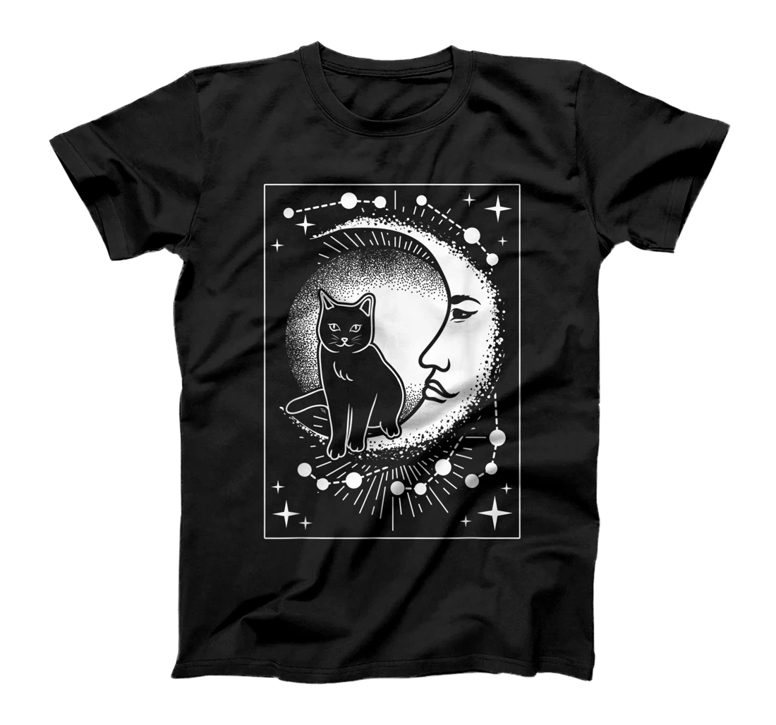 Scary Cat and Moon - Tarot Card T-Shirt, Women T-Shirt