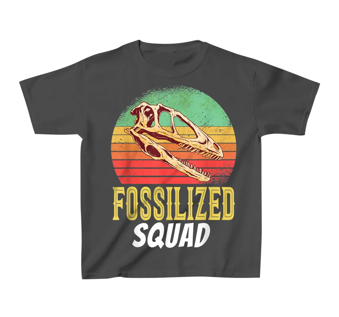Fossilized Squad Science Teacher Team Back To Crush School T-Shirt, Kid T-Shirt and Women T-Shirt