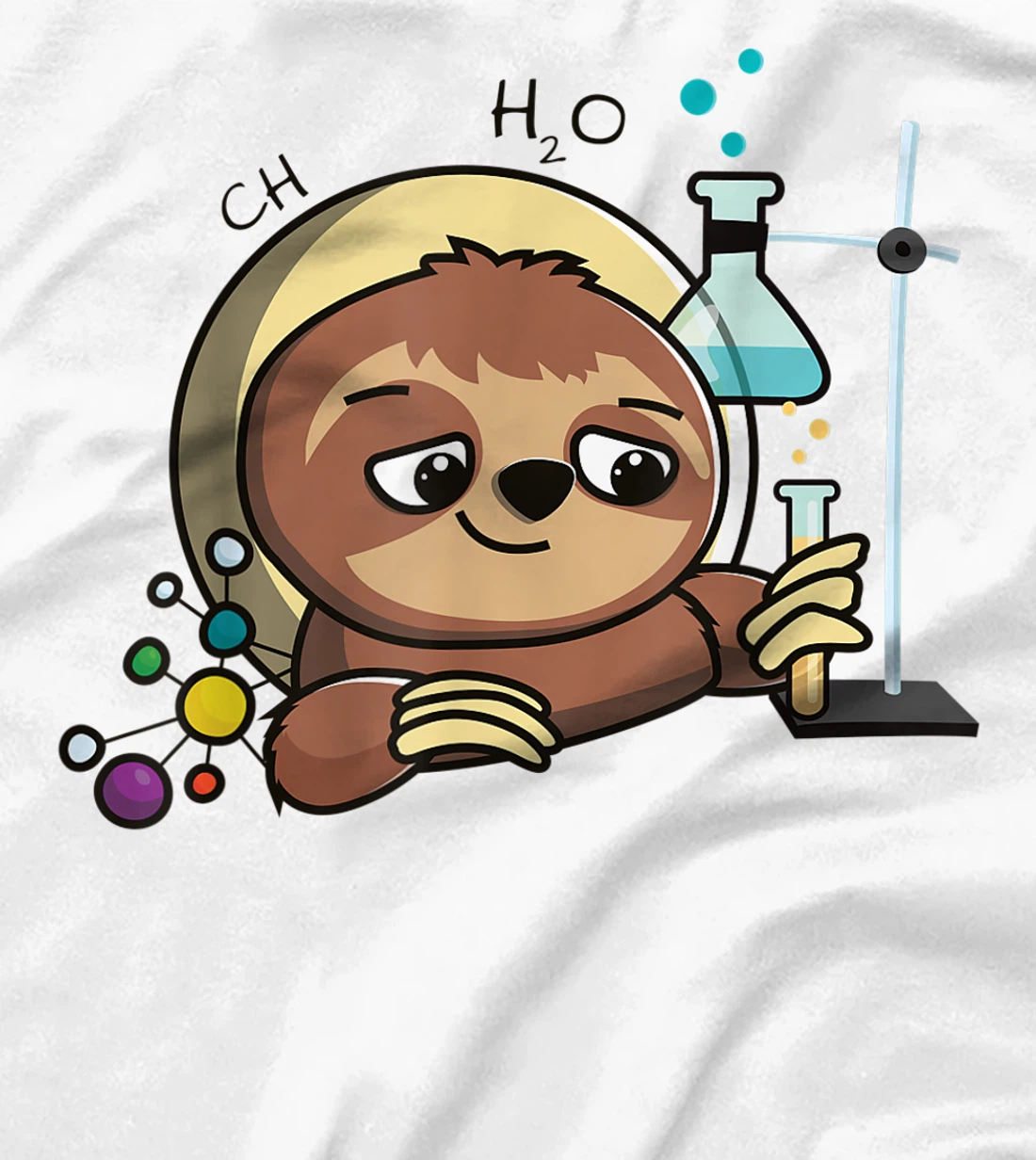 Womens Cute Chemistry Sloth Science Gift T-Shirt, Kid T-Shirt and Women T-Shirt
