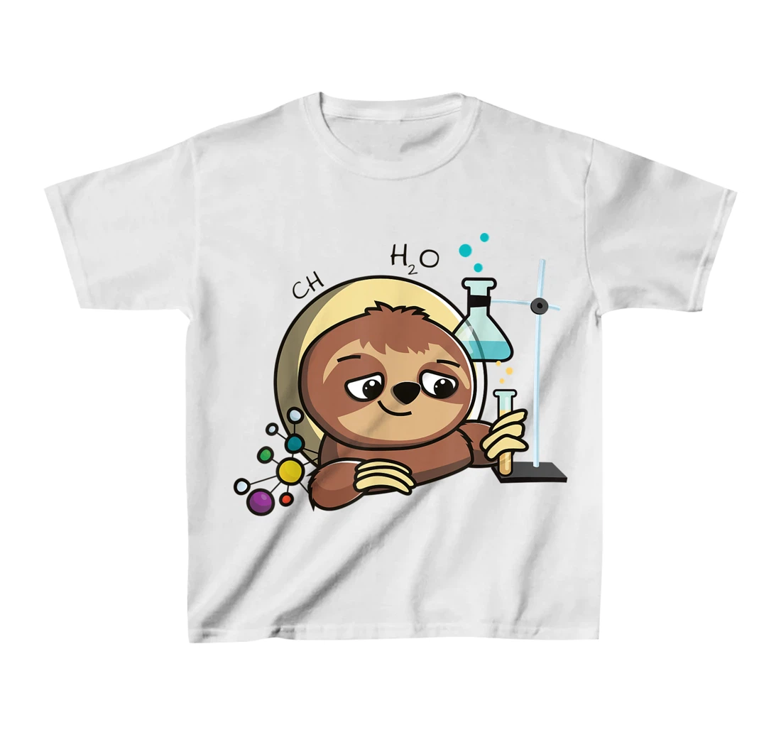 Womens Cute Chemistry Sloth Science Gift T-Shirt, Kid T-Shirt and Women T-Shirt
