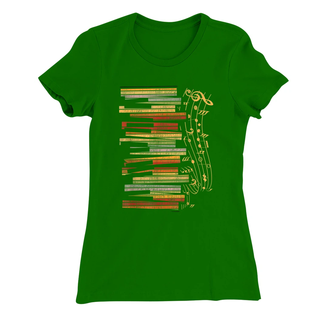 Womens Piano Player Classical Music Pianist Retro Keyboard Piano T-Shirt, Kid T-Shirt and Women T-Shirt