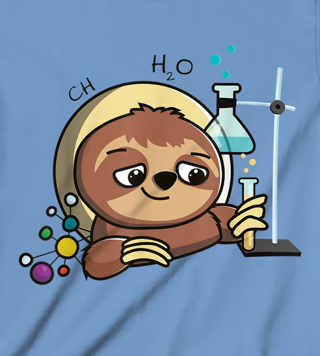 Womens Cute Chemistry Sloth Science Gift T-Shirt, Kid T-Shirt and Women T-Shirt