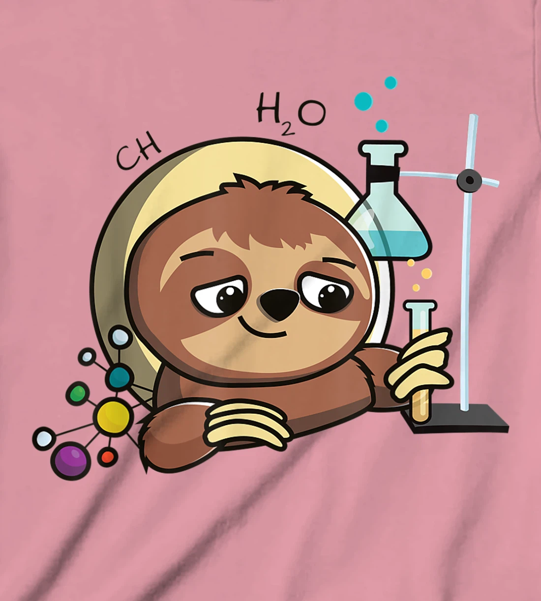 Womens Cute Chemistry Sloth Science Gift T-Shirt, Kid T-Shirt and Women T-Shirt