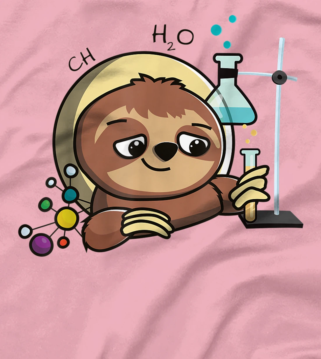 Womens Cute Chemistry Sloth Science Gift T-Shirt, Kid T-Shirt and Women T-Shirt