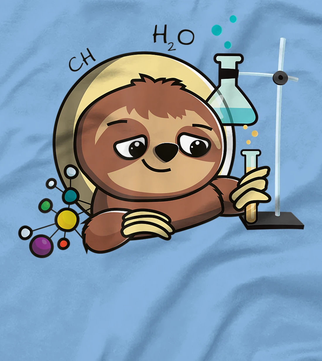 Womens Cute Chemistry Sloth Science Gift T-Shirt, Kid T-Shirt and Women T-Shirt