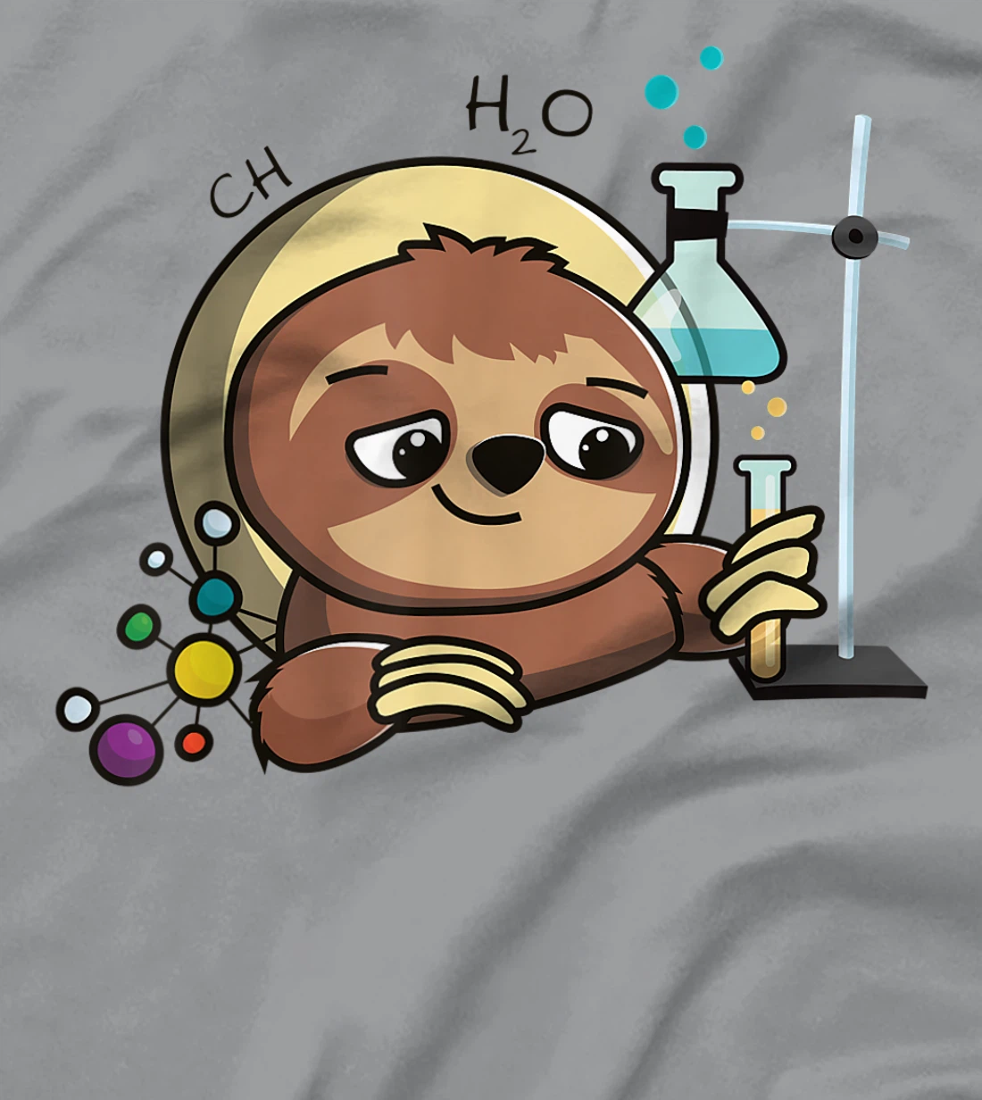 Womens Cute Chemistry Sloth Science Gift T-Shirt, Kid T-Shirt and Women T-Shirt