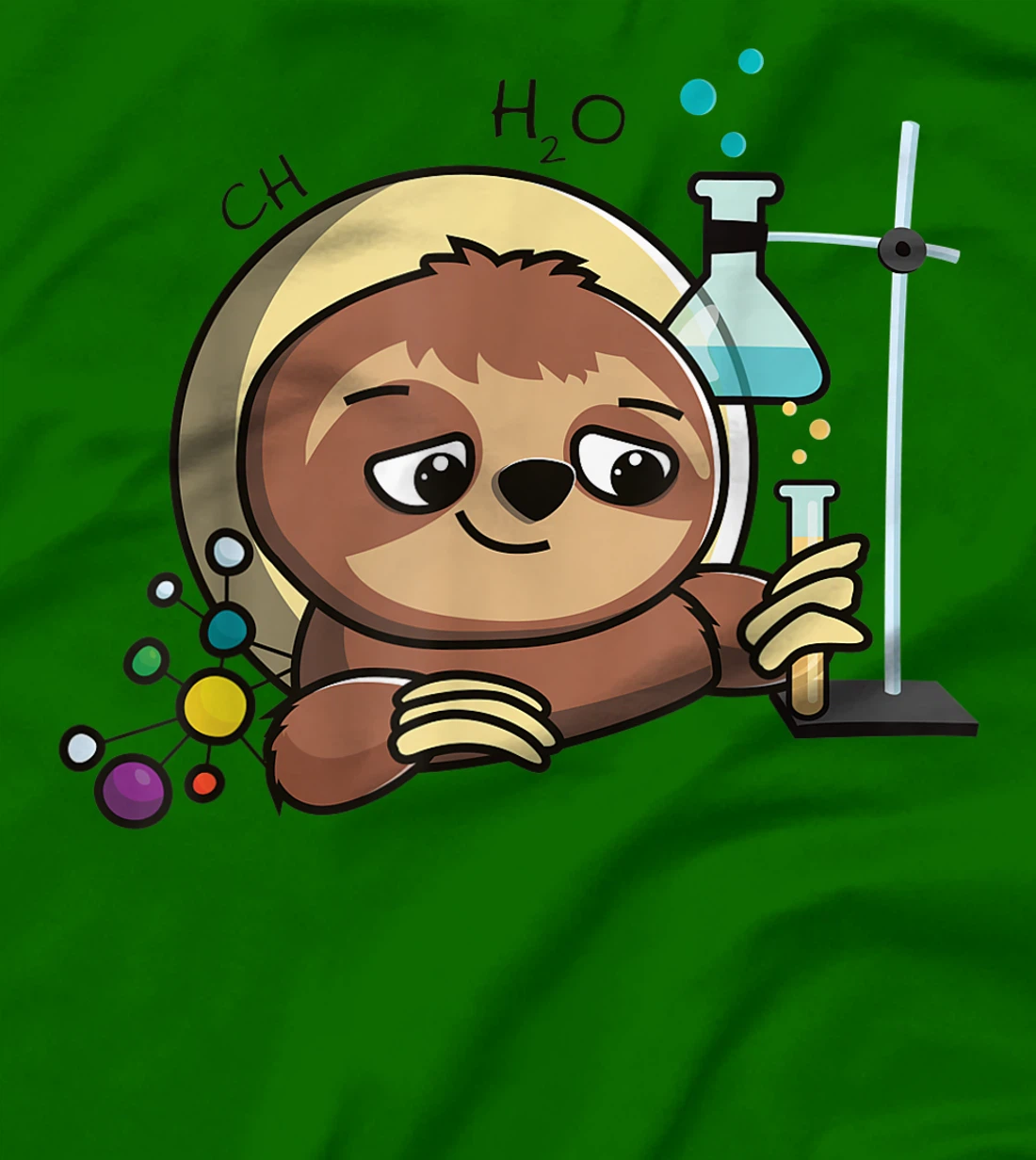 Womens Cute Chemistry Sloth Science Gift T-Shirt, Kid T-Shirt and Women T-Shirt