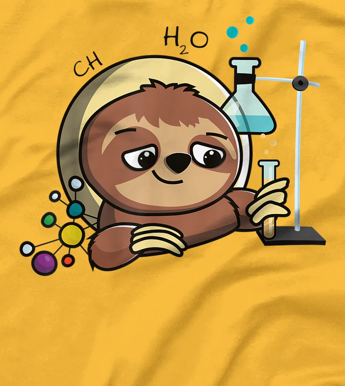 Womens Cute Chemistry Sloth Science Gift T-Shirt, Kid T-Shirt and Women T-Shirt