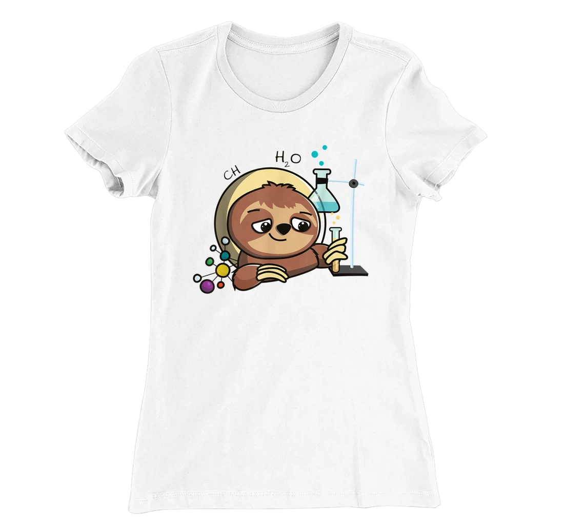 Womens Cute Chemistry Sloth Science Gift T-Shirt, Kid T-Shirt and Women T-Shirt