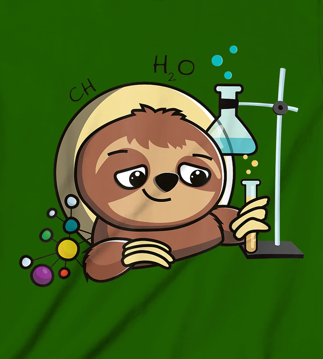 Womens Cute Chemistry Sloth Science Gift T-Shirt, Kid T-Shirt and Women T-Shirt