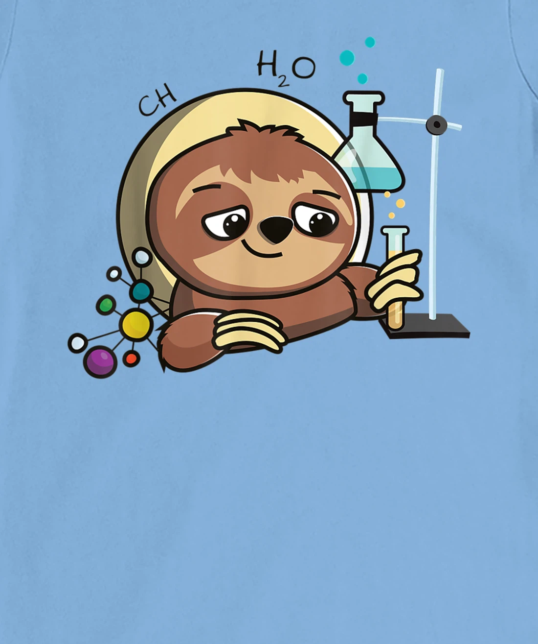 Womens Cute Chemistry Sloth Science Gift T-Shirt, Kid T-Shirt and Women T-Shirt