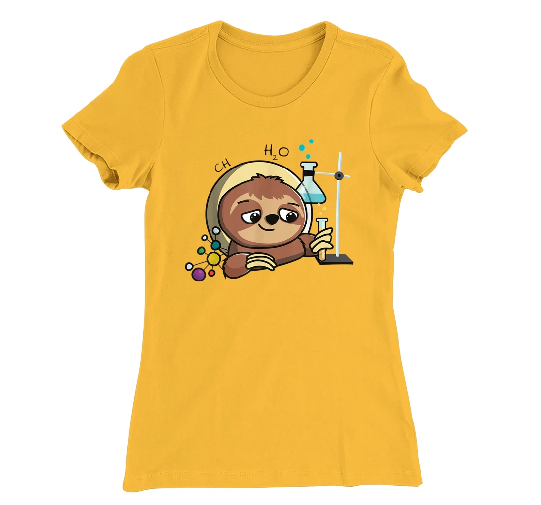 Womens Cute Chemistry Sloth Science Gift T-Shirt, Kid T-Shirt and Women T-Shirt