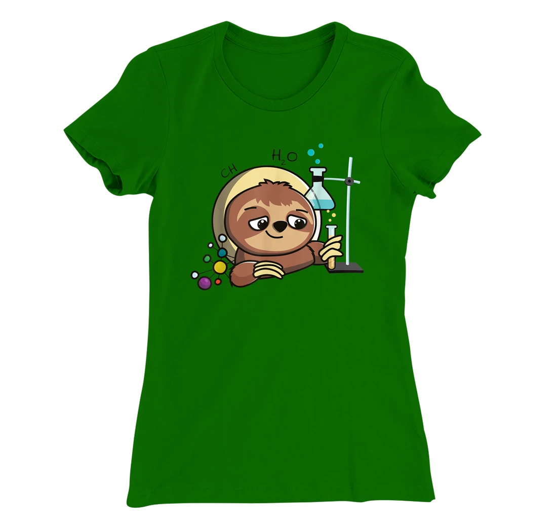 Womens Cute Chemistry Sloth Science Gift T-Shirt, Kid T-Shirt and Women T-Shirt