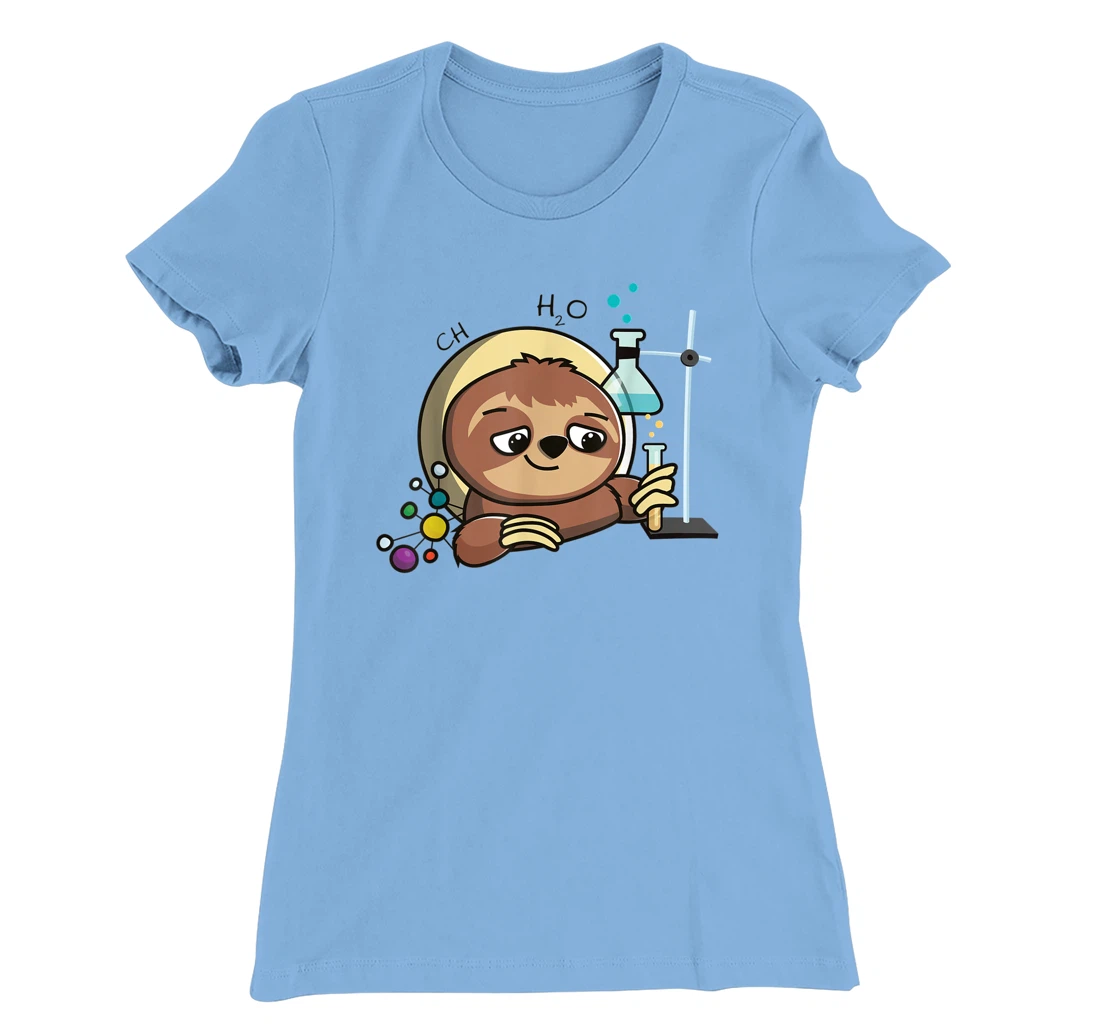 Womens Cute Chemistry Sloth Science Gift T-Shirt, Kid T-Shirt and Women T-Shirt